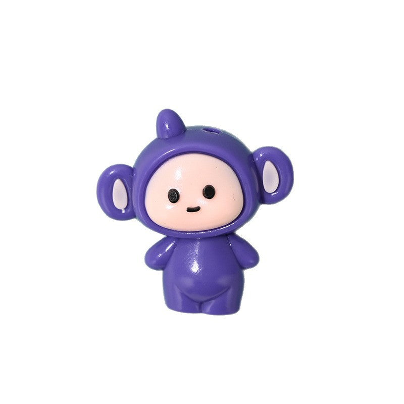 Wholesale 10pcs/pack Cartoon Teletubbies Rubber Beads DIY Beading